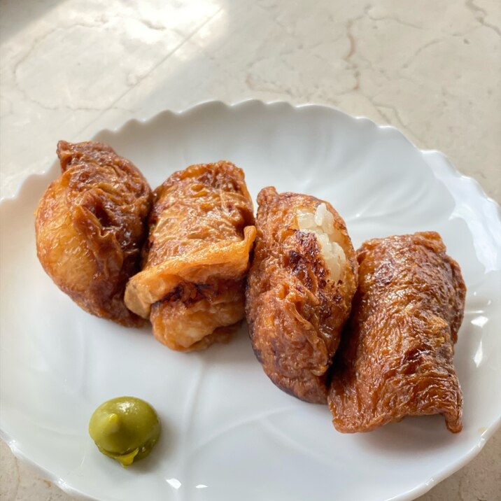 焼きいなりの皮でいなり寿司